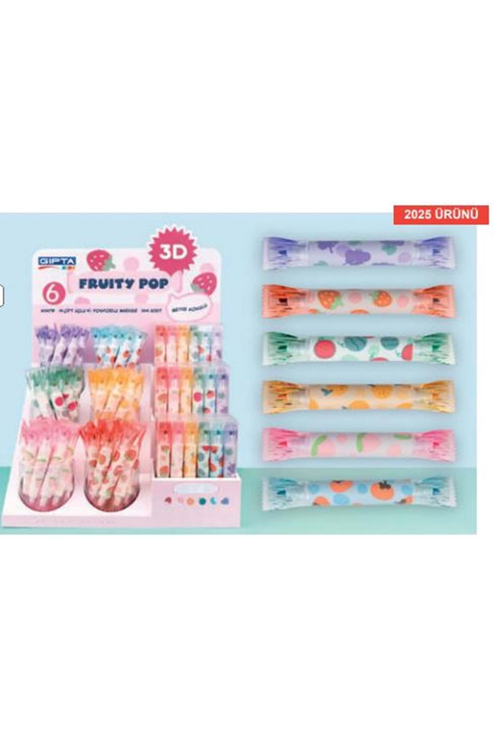 GIPTA FOSFORLU KALEM FRUITY POP KOKULU 144 LÜ F1479