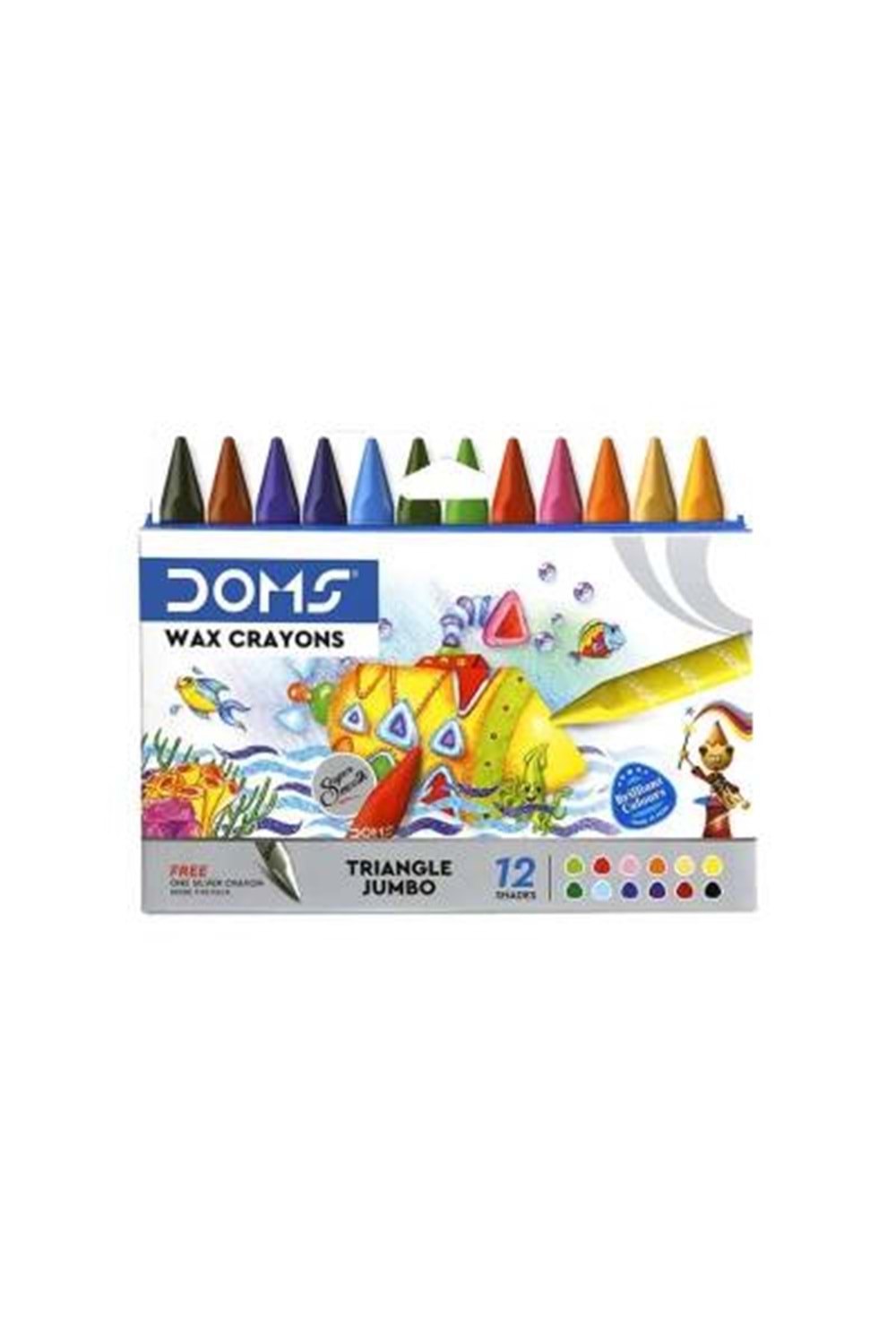 DOMS JUMBO MUM BOYA ÜÇGEN 12 RENK