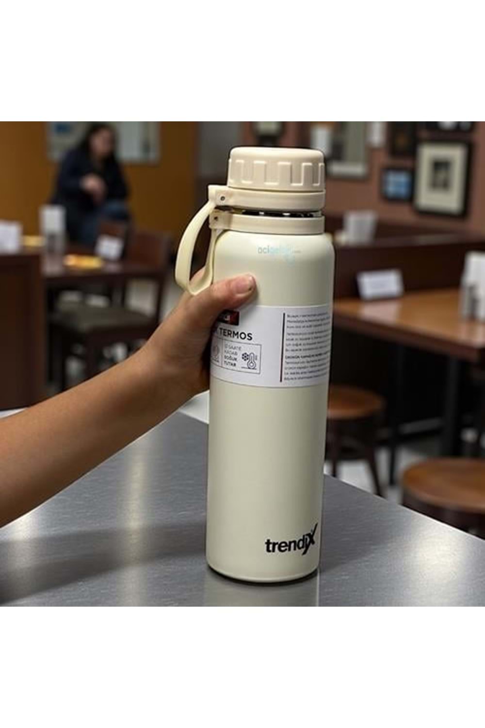 TRENDIX ÇELİK İÇLİ TERMOS 850ML.BEYAZ