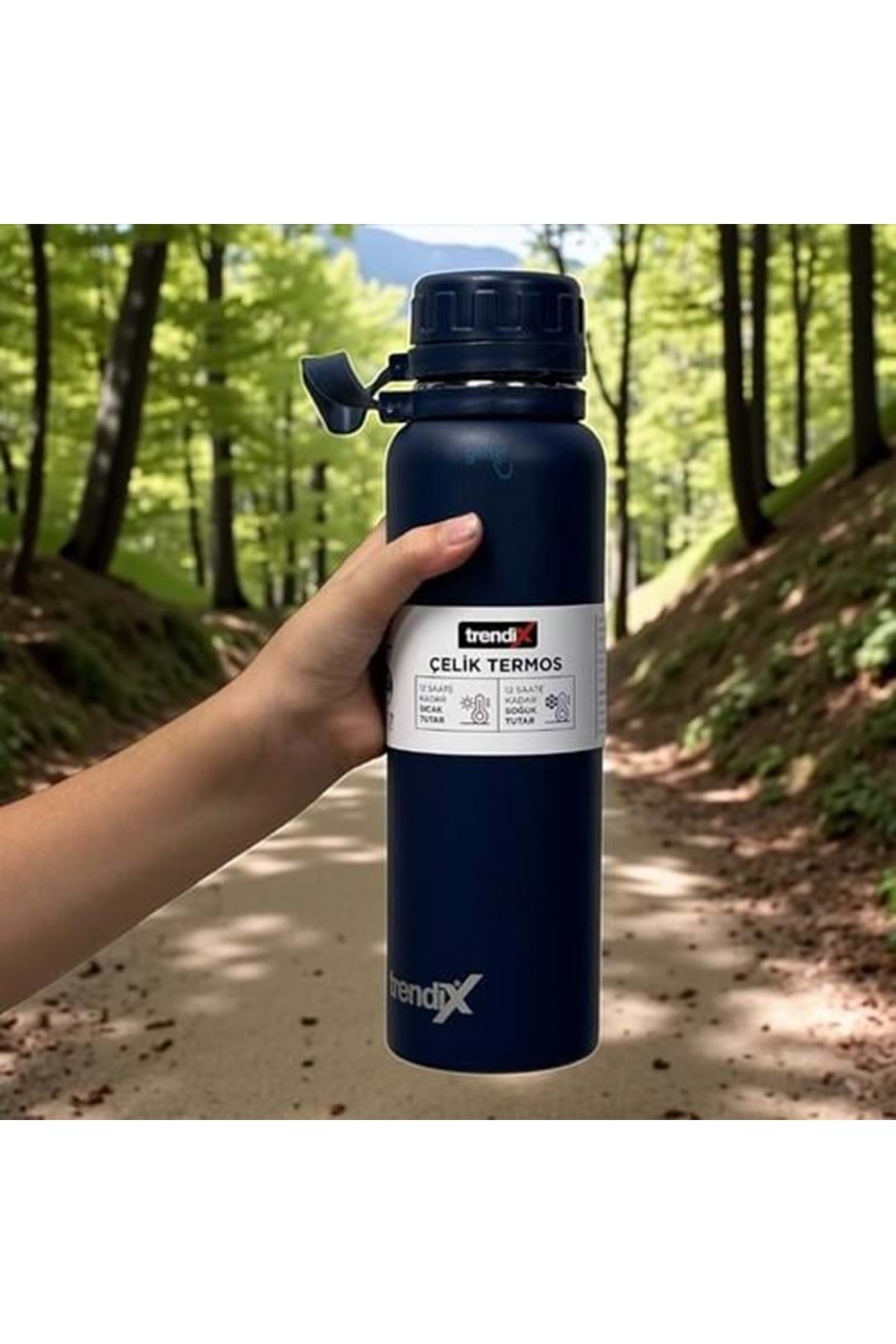TRENDIX ÇELİK İÇLİ TERMOS 850ML.MAVİ