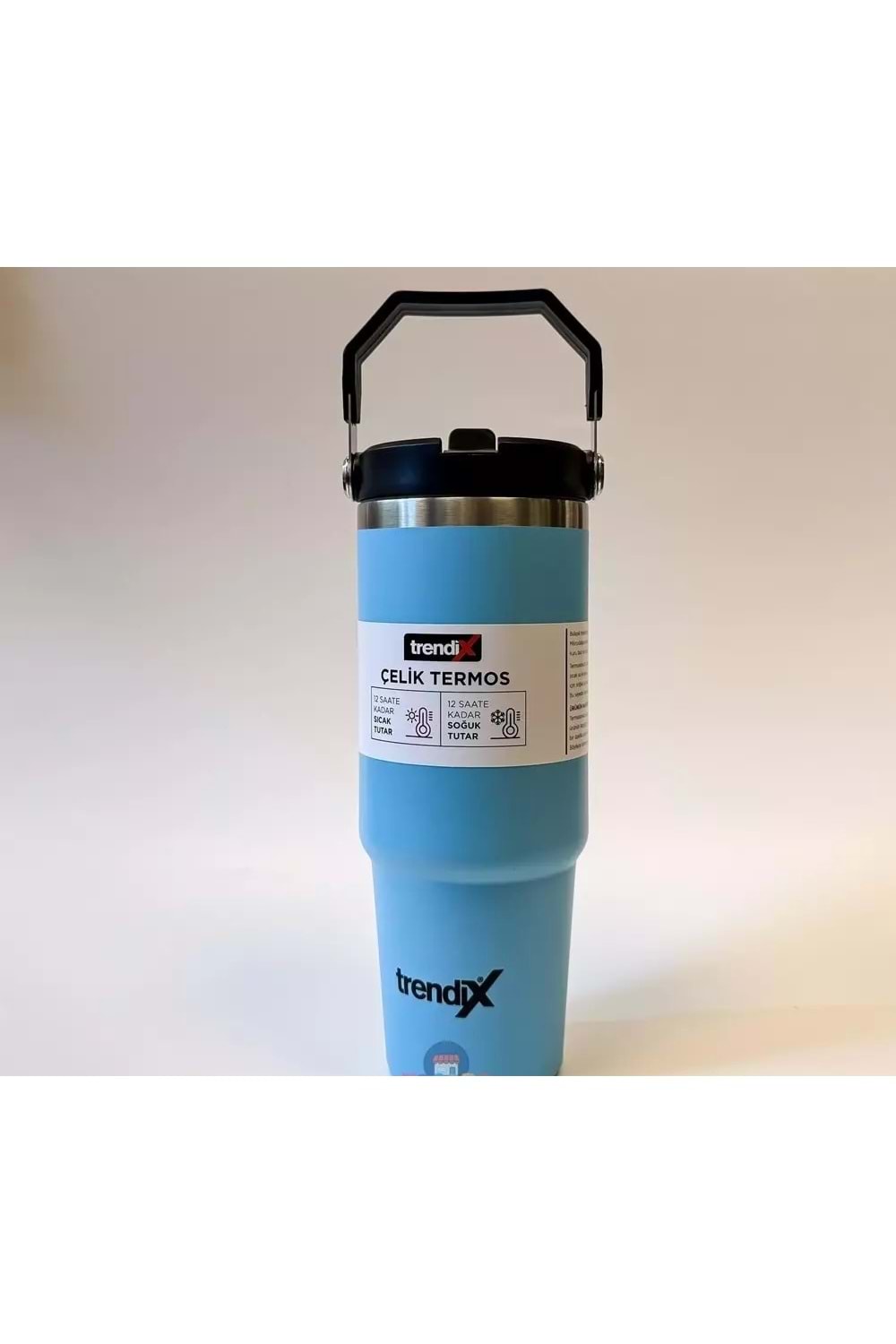 TRENDIX ÇELİK İÇLİ TERMOS 900 ML.MAVİ