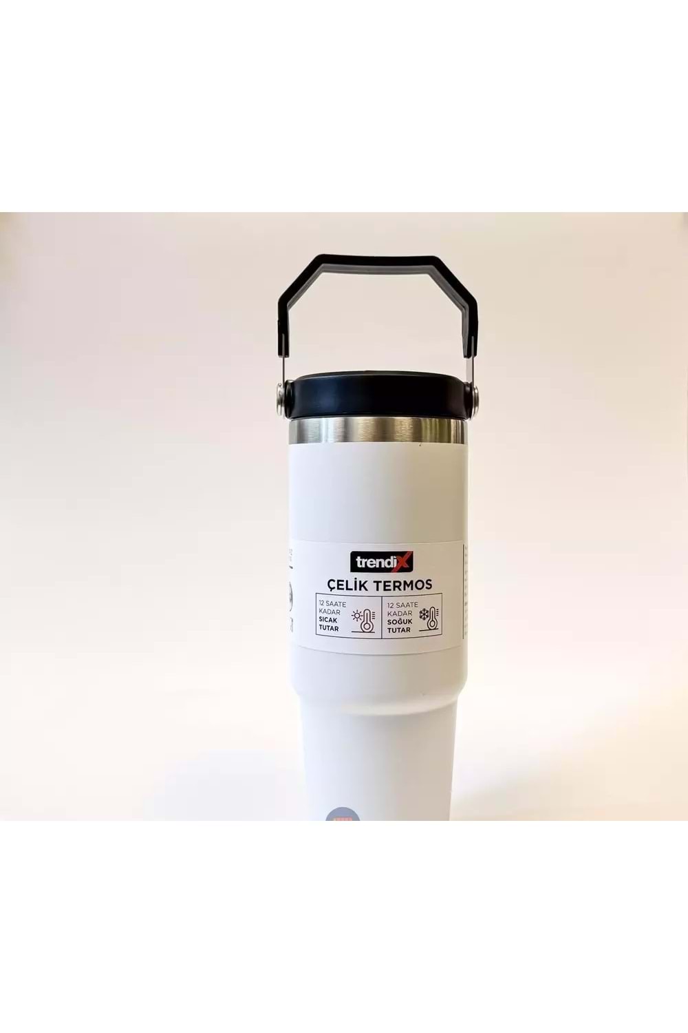 TRENDIX ÇELİK İÇLİ TERMOS 900 ML.BEYAZ
