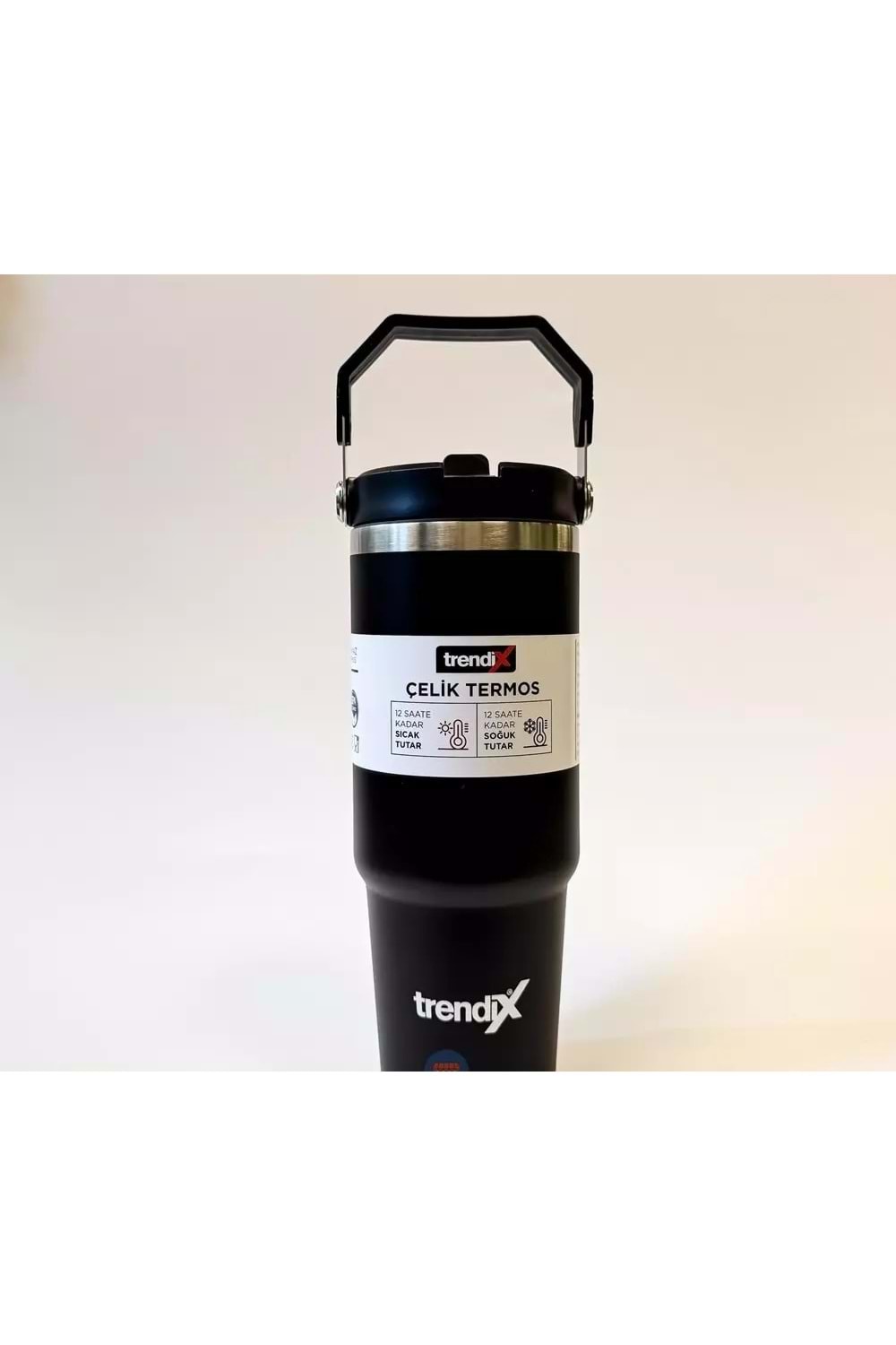 TRENDIX ÇELİK İÇLİ TERMOS 900 ML.SİYAH