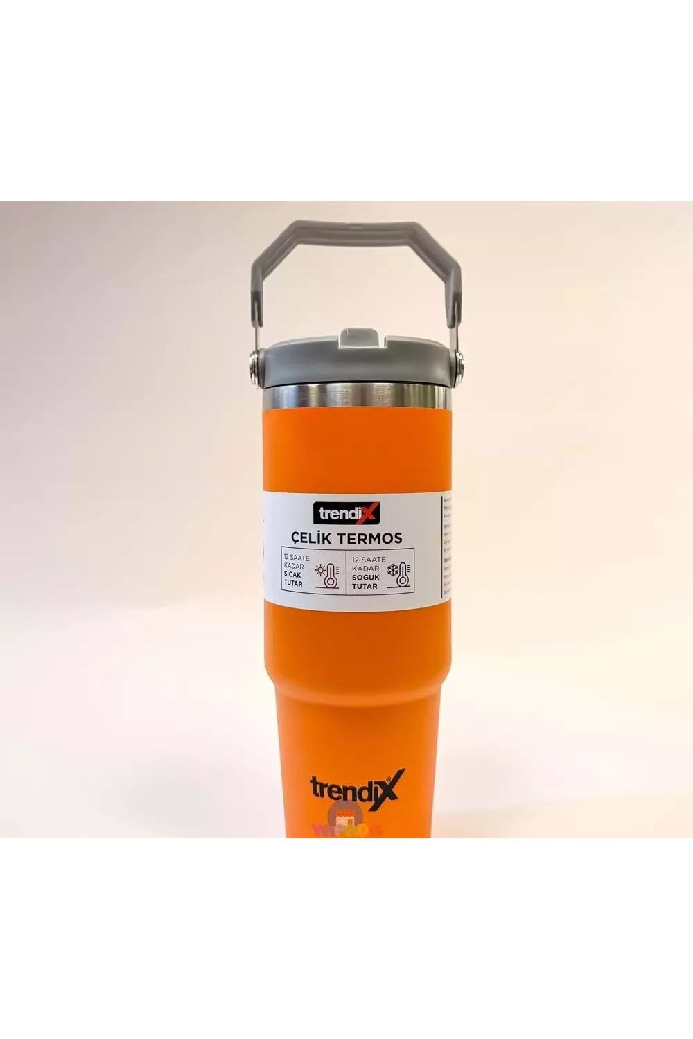 TRENDIX ÇELİK İÇLİ TERMOS 900 ML.TURUNCU