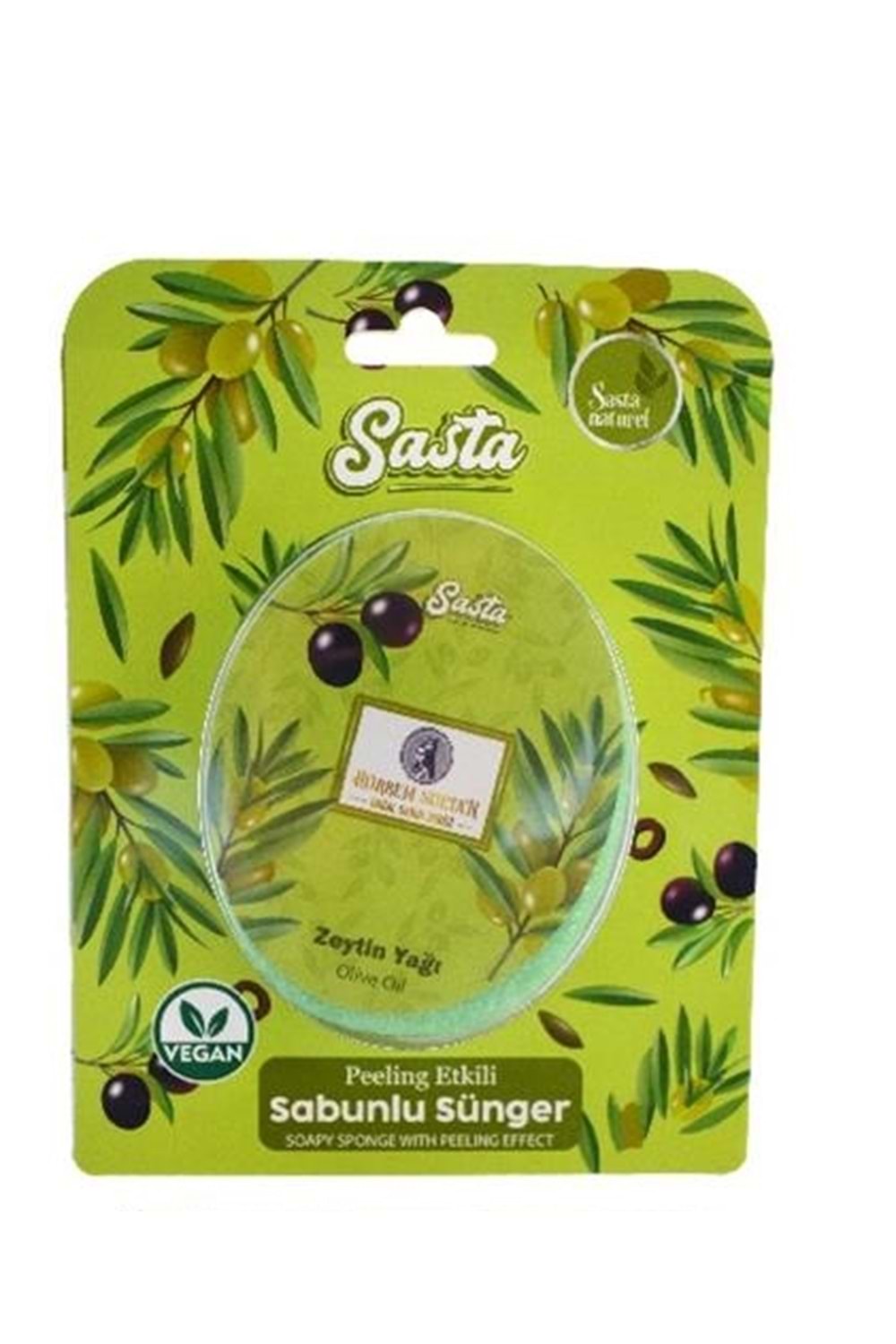 SASTA DOĞAL SÜNGERLİ SABUN ZEYTİN YAĞLI 130 GR.