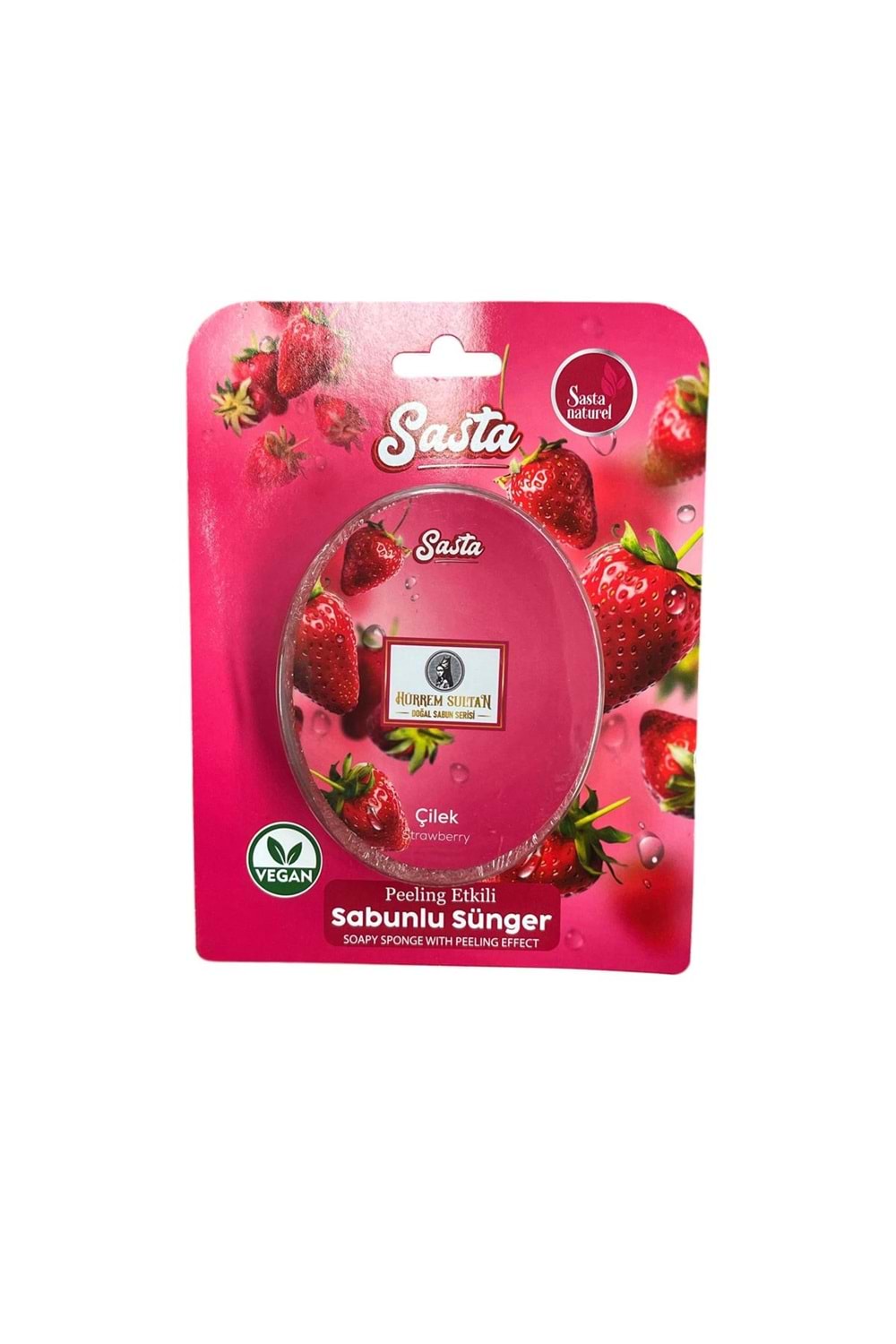 SASTA DOĞAL SÜNGERLİ SABUN ÇİLEK 130 GR.