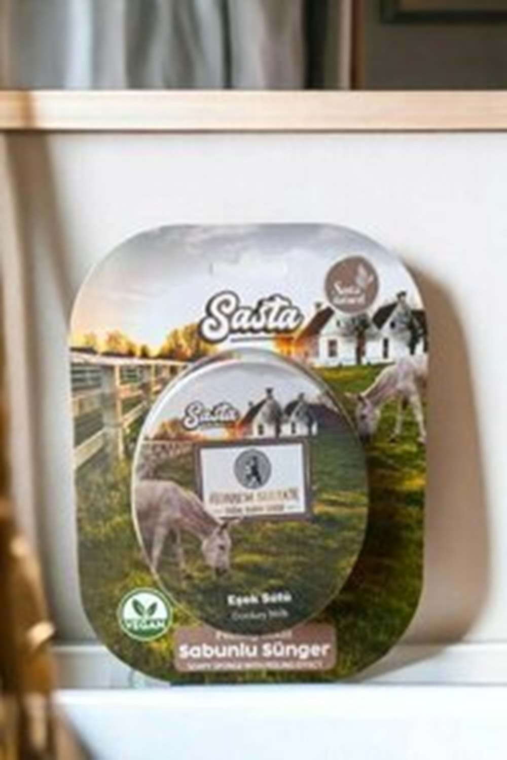 SASTA DOĞAL SÜNGERLİ SABUN EŞŞEK SÜTÜ 130 GR.