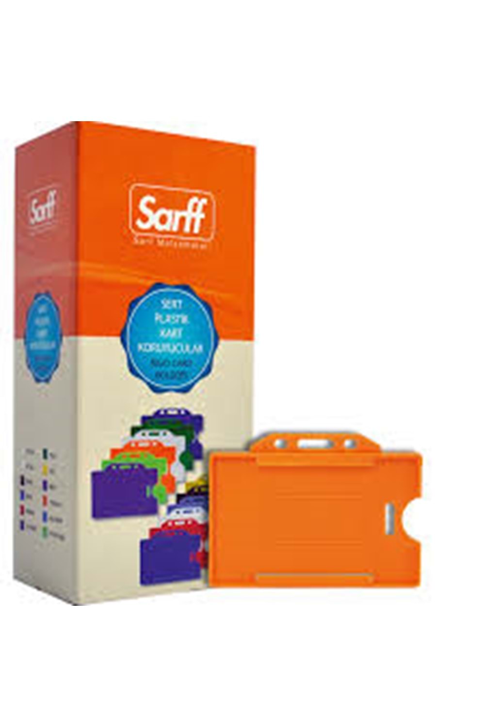 SARFF SERT PLASTİK KART KORUYUCU TURUNCU 50 Lİ YATAY
