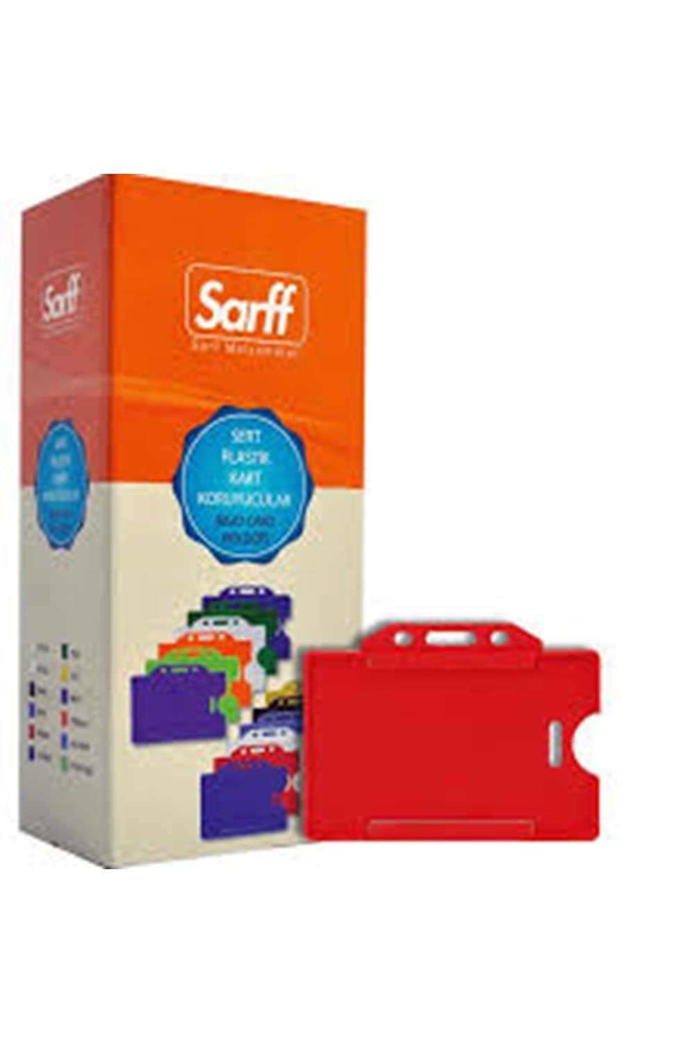 SARFF SERT PLASTİK KART KORUYUCU KIRMIZI 50 Lİ YATAY