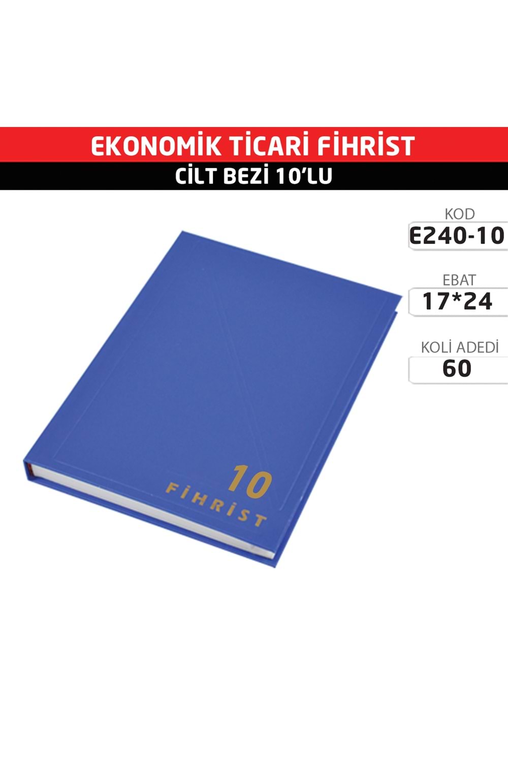 GÜRPAŞ 17*24 EKO CİLT BEZ TİCARİ FİHRİST 10 YP.
