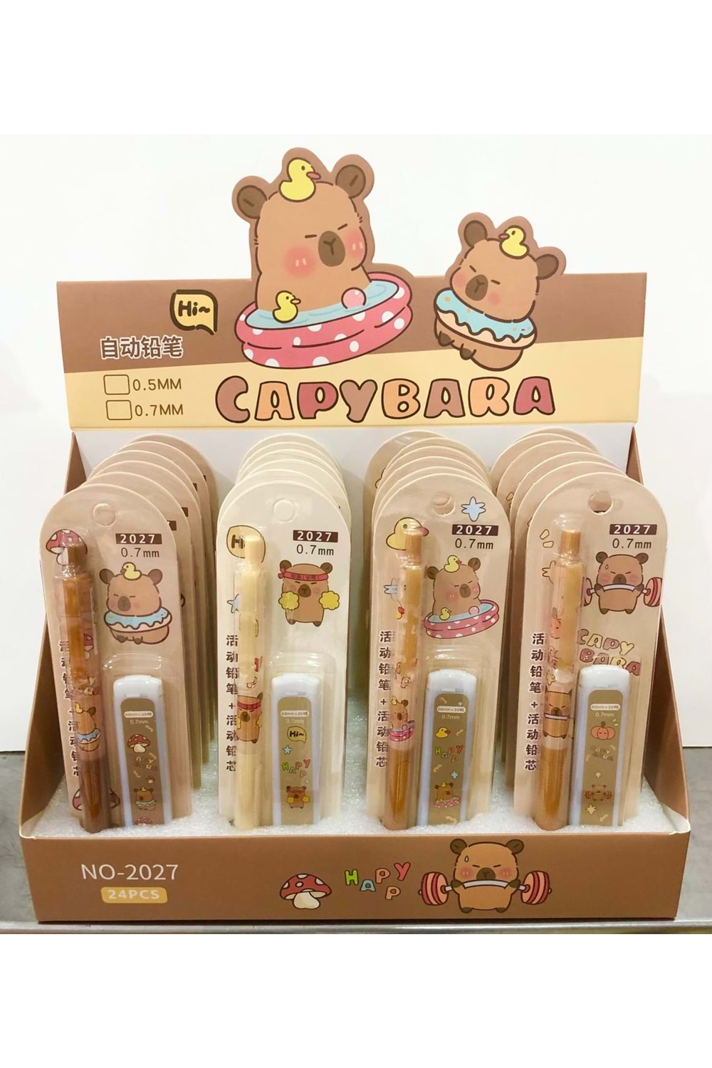 CAPYBARA VERSATİL KALEM+MİN SETİ 0,7 MM. 24 LÜ PK.