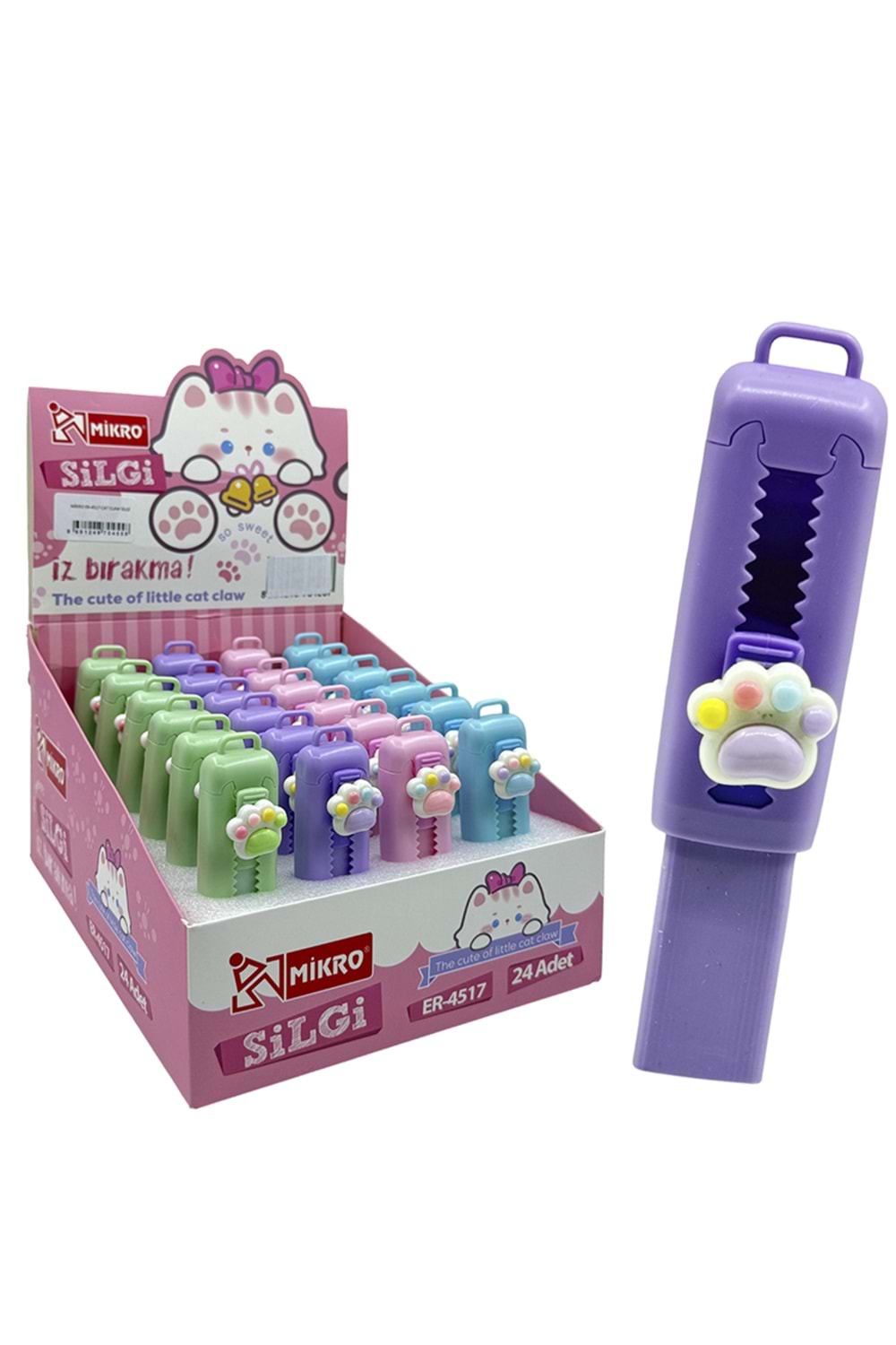 MİKRO SİLGİ CAT CLAW SÜRGÜLÜ 24 LÜ PK. ER-4526