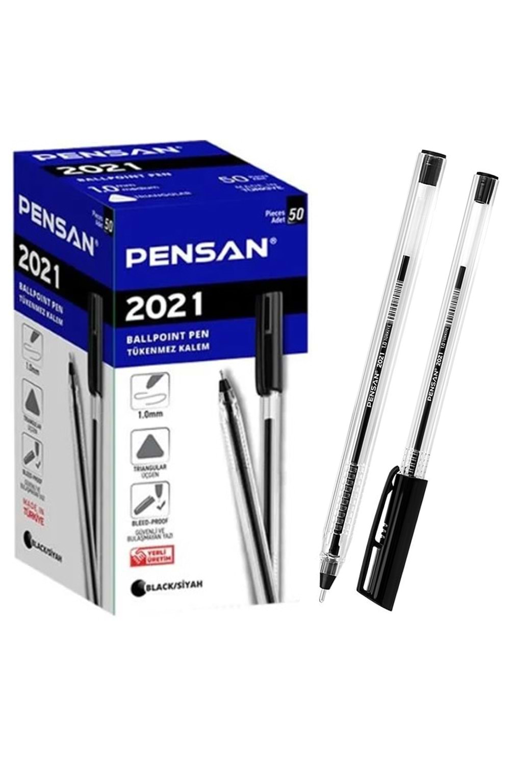 PENSAN TÜKENMEZ KALEM 2021 SİYAH 50 Lİ PK.