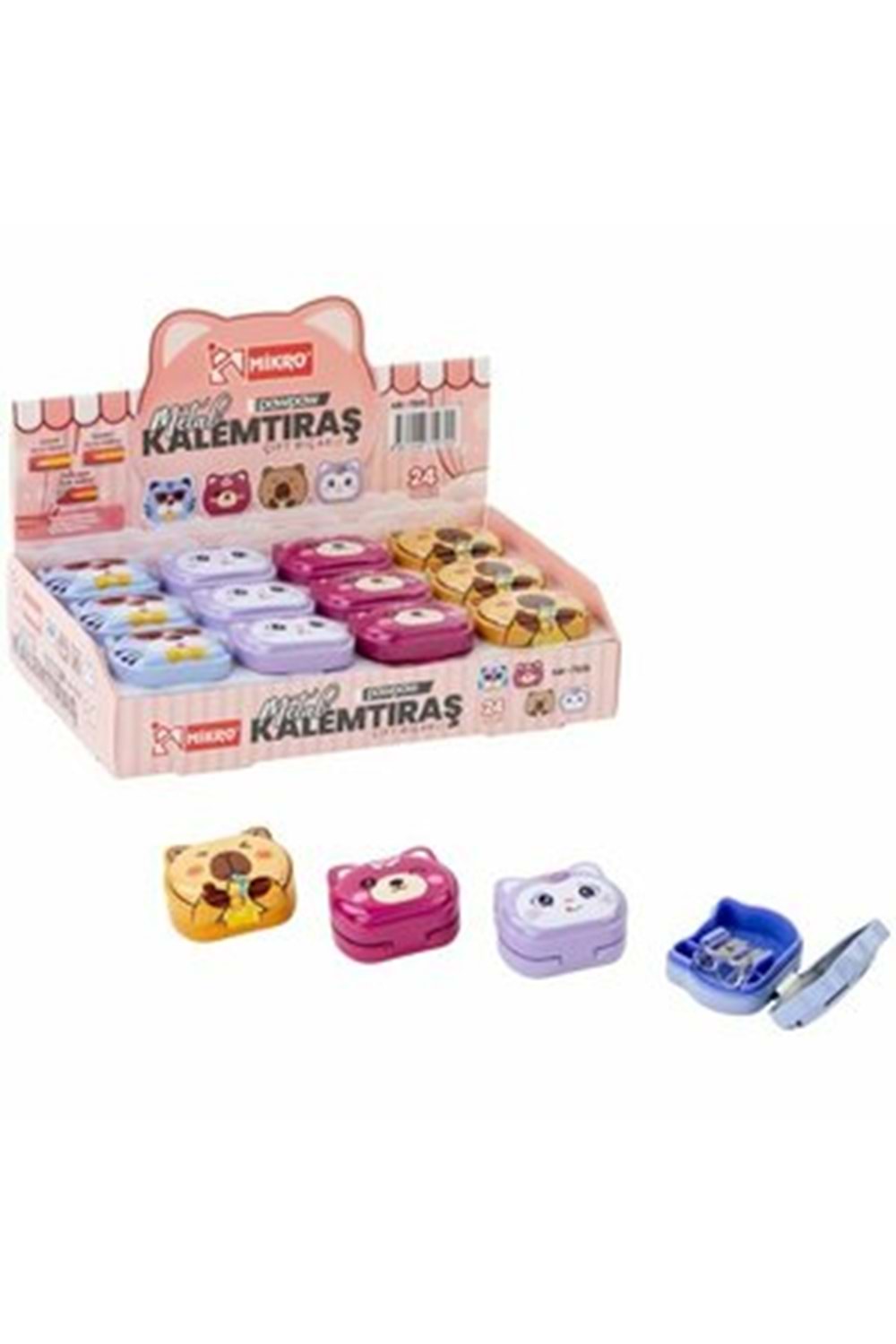 MİKRO KALEMTRAŞ METAL PAWPAW ÇİFT BIÇAK 24 LÜ PK. MK-7928