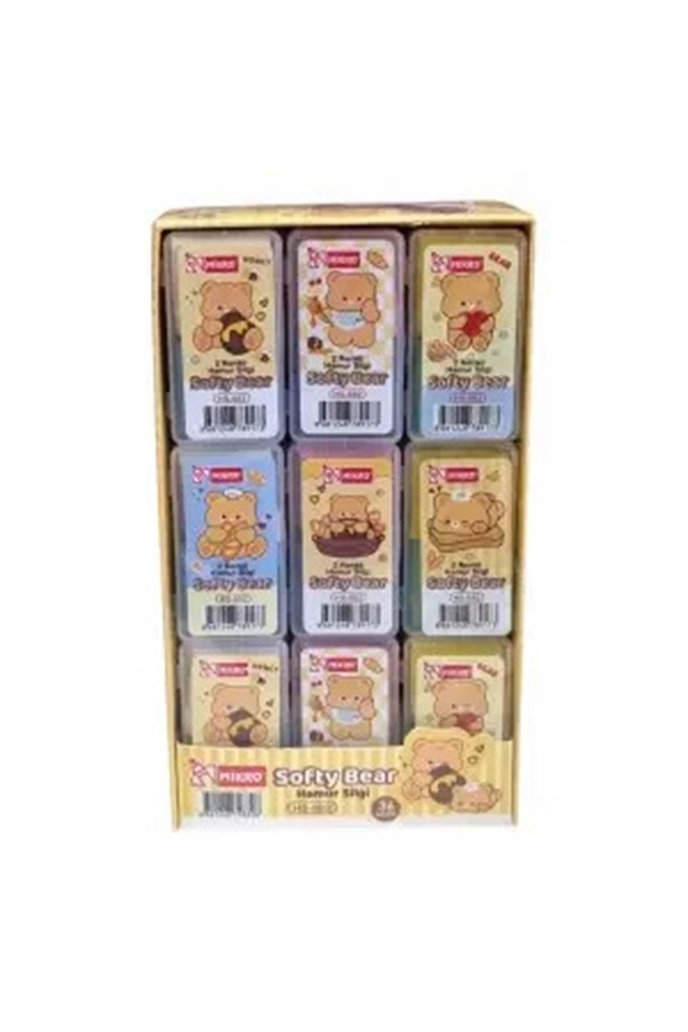 MİKRO HAMUR SİLGİ SOFTY BEAR 36 LI PK. ER-682