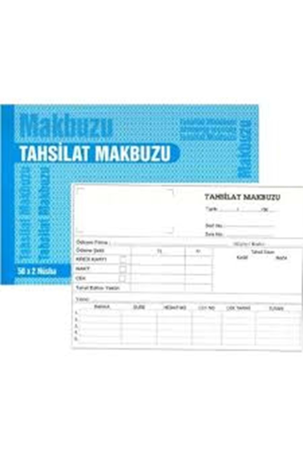 GÜRMAT TAHSİLAT MAKBUZU 2 NUSHA OTOKOPİLİ 2/50 KOD:025