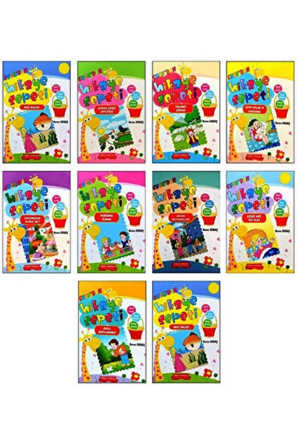 GÖNÜL CUCUDAN HİKAYE SEPETİ BÜYÜK BOY RESİMLİ 16 SYF.10 LU SET