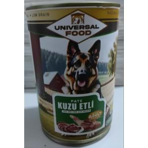 UNIVERSAL KUZU ETLİ KÖPEK KONSERVE 400 GR.PATE