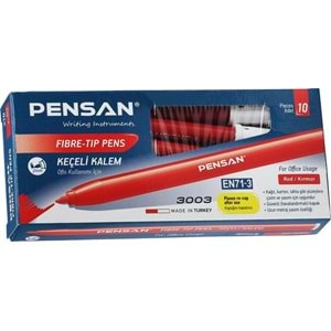 PENSAN KEÇELİ KALEM TEKLİ KIRMIZI