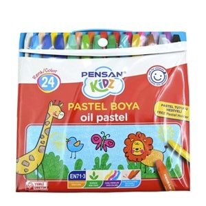 PENSAN PASTEL BOYA 24 RENK ÇANTALI PASTEL TUTUCU HEDİYE