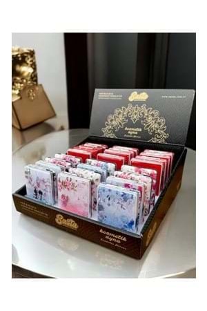 SASTA LÜKS KOZMETİK CEP AYNASI 24 LÜ STAND