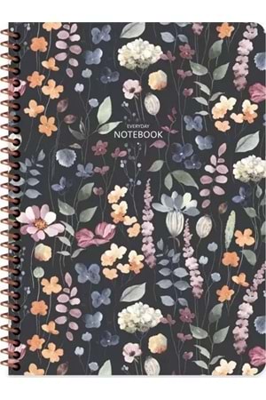 KESKİN 80 YP.DEFTER A5 ÇİZGİLİ SPİR.ÇİÇEK