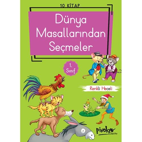 PİNOKYO 1.SINIF Dünya Masallarından Seçmeler (HECELİ)-10 KİTAP