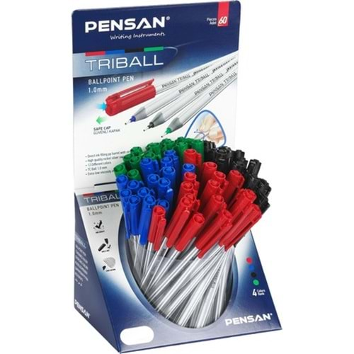 PENSAN TÜKENMEZ KALEM 60 LI TRIBALL 1.0 MM.