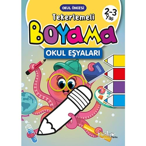 PİNOKYO TEKERLEMELİ BOYAMA OKUL EŞYALARI 2-3 YAŞ 16 SY.