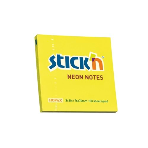 STICKN YAPIŞKANLI NOT KAĞIDI 76*76 MM.NEON SARI