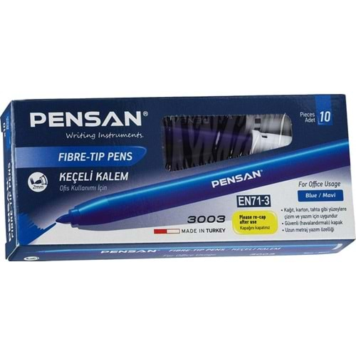 PENSAN KEÇELİ KALEM TEKLİ MAVİ