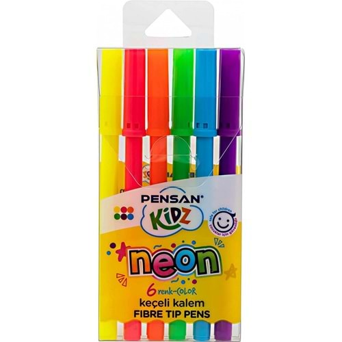 PENSAN KEÇELİ BOYA KALEMİ 6 RENK NEON