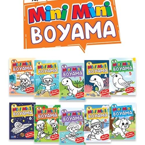 SİHİRLİ PARMAKLAR MİNİ MİNİ İNCE BOYAMA 10 ÇEŞİT 16 SAYFA