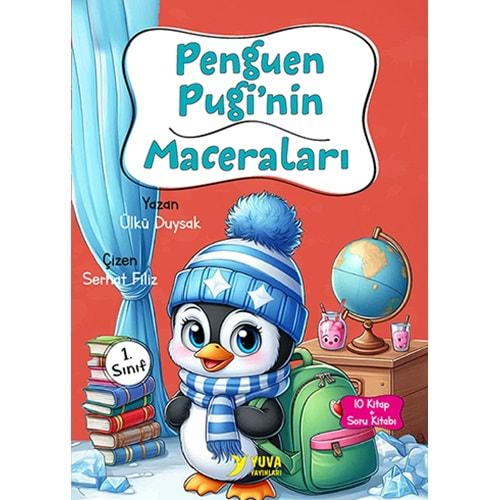 YUVA 1.SINIF PENGUEN PUGİNİN MACERALARI 1.SNF 10 KİTAP (DÜZ)