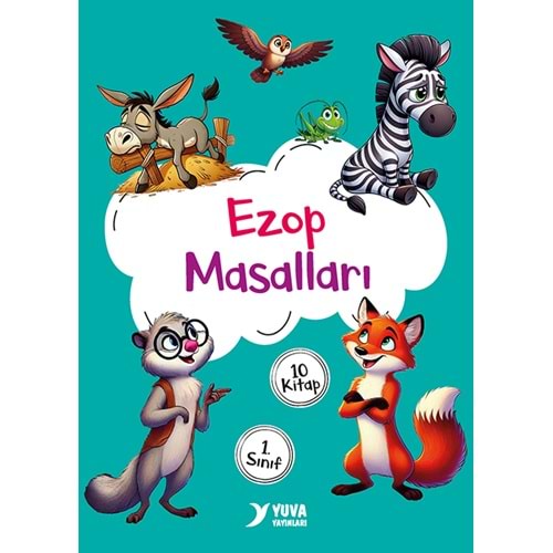 YUVA 1.SINIF EZOP MASALLARI 1.SNF 10 KİTAP+SORU KİT.(DÜZ)