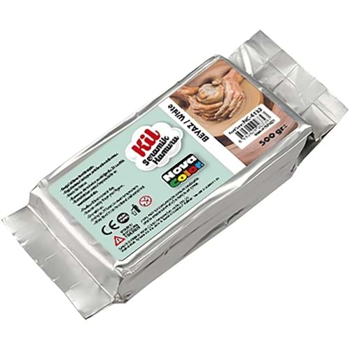 NOVA COLOR SERAMİK KİL 500 GR.BEYAZ NC-4133