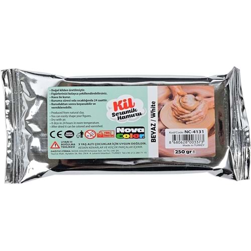 NOVA COLOR SERAMİK KİL 250 GR.BEYAZ NC-4131
