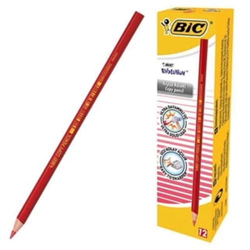 BİC KIRMIZI KOPYA KALEMİ 12 Lİ PK.EVOLUTİON
