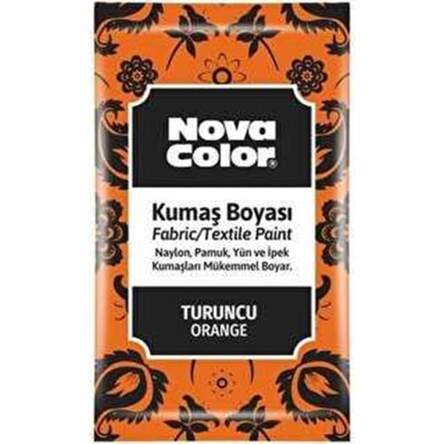 NOVA COLOR KUMAS BOYASI TOZ TURUNCU 12 GR