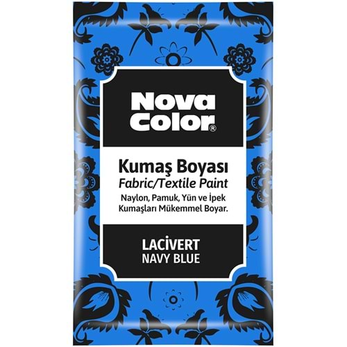 NOVA COLOR KUMAS BOYASI TOZ LACİVERT 12 GR