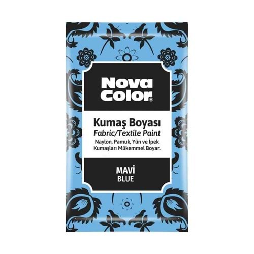 NOVA COLOR KUMAS BOYASI TOZ MAVİ 12 GR