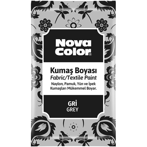 NOVA COLOR KUMAS BOYASI TOZ GRİ 12 GR