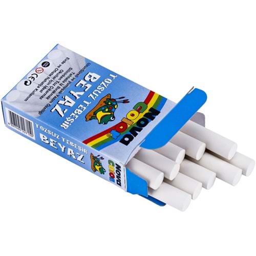 NOVA COLOR BEYAZ TEBEŞİR 10 LU NC-4111