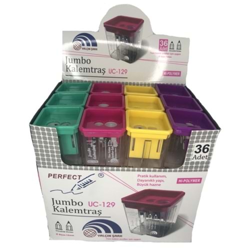 PERFECT JUMBO KALEMTRAŞ ÇİFT BIÇAK HAZNELİ UC-129