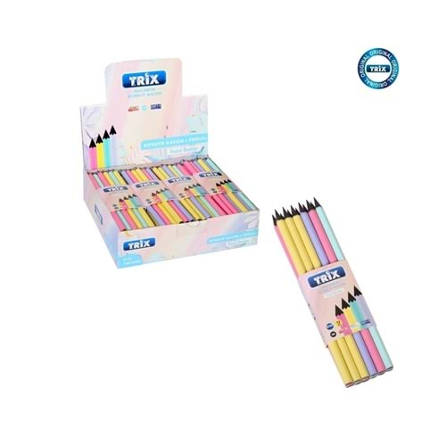 TRİX MERCANLI KURŞUN KALEM PASTEL 12 ADET