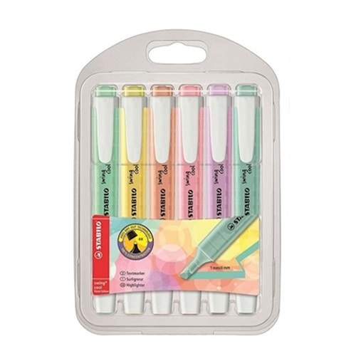 STABILO SWİNG COOL FOSFORLU KALEM PASTEL 6 RENK 275/4
