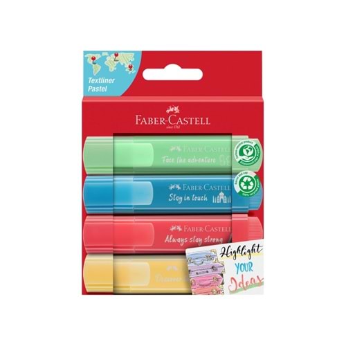 FABER-CASTELL FOSFORLU KALEM-46 PASTEL 4 LÜ SET
