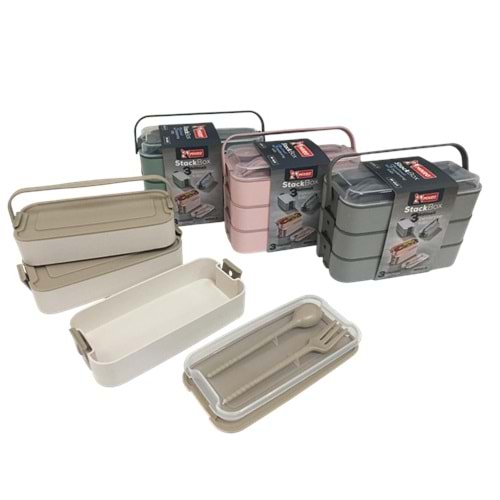 MİKRO STACK BOX ÜÇ BÖLMELİ BESLENME KABI BK-6115