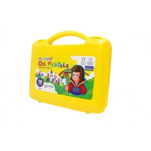 MONAMİ PASTEL BOYA 18 RENK PLASTİK KUTULU