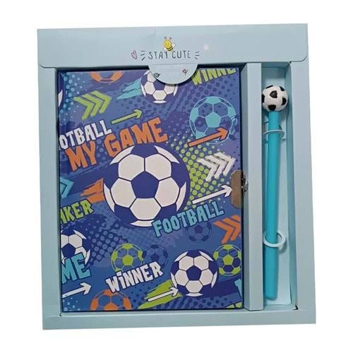 TAROS FOOTBALL KALEMLİ KİLİTLİ HATIRA DEFTERİ-7189